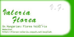 valeria florea business card